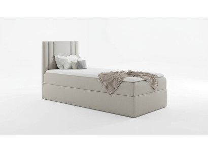 Mini Bett Single Schlafzimmer Betten Polster Design Jugendbett Luxus Stoff