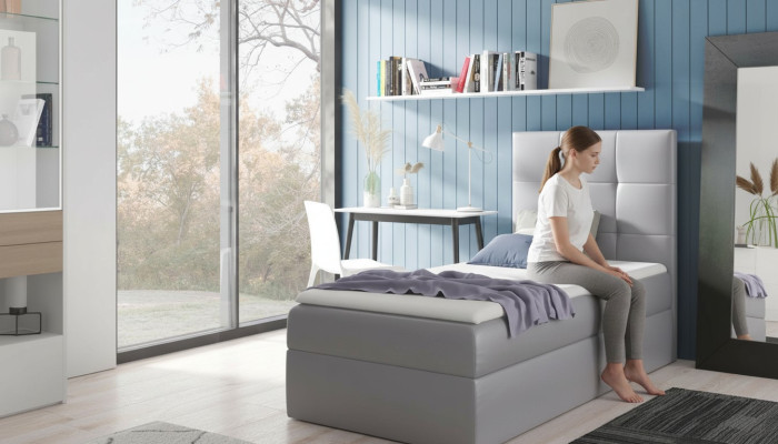 Jugendbett Schlafzimmer Design Hotel Modern Bett Bettkasten Boxspringbett 90 cm