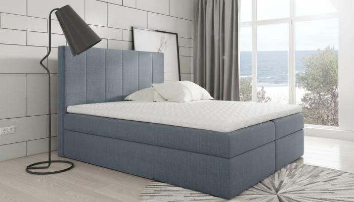 Modernes Bett Schlafzimmer Betten Stoff Boxspringbett Textil Design Doppel Hotel