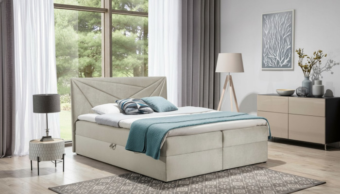 Doppelbett Bett mit Bettkasten Boxspringbett Ehebett Betten Polsterbett 180cm