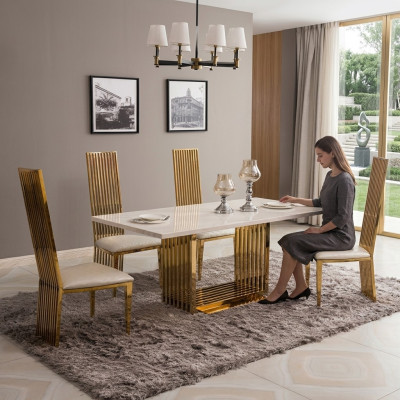 Luxus Tisch Metall Esstisch Mega Design Metall Tische 140x80 Esszimmer Möbel