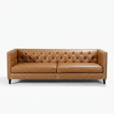 Sofa 4 Sitzer Polstersofa Modern Sitz Polyester Design Couch Orange