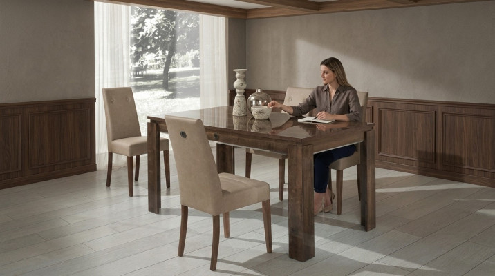 Stuhl Holz Polster Garnitur Wohnzimmer Esszimmer Essgruppe Gruppe Set 4tlg. Neu