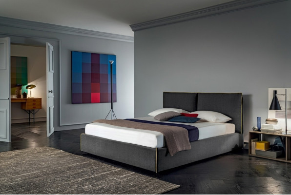 Luxus Polster Sitz Stoff Design Bett Schlafzimmer Betten 180x200 cm Textil Hotel