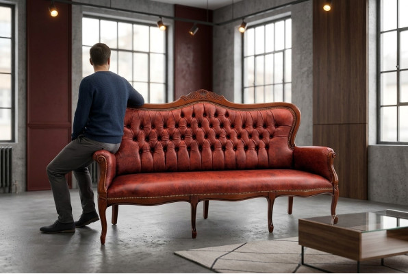 Sofa Dreisitzer Couch Polster Design Sitz Sofas Zimmer Möbel Leder 3er Klassisch