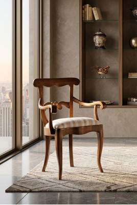 Polsterstuhl Armlehne Luxus Sessel Stuhl Stühle Wohnzimmer Esszimmer Lehnstuhl