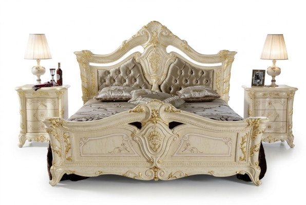 Design Möbel Modern Bett 2x Nachttisch 3 tlg Schlafzimmer Set Luxus