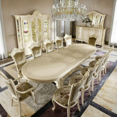 Tisch Luxus Esstisch Italienische Design Möbel Einrichtung Tische Massivholz