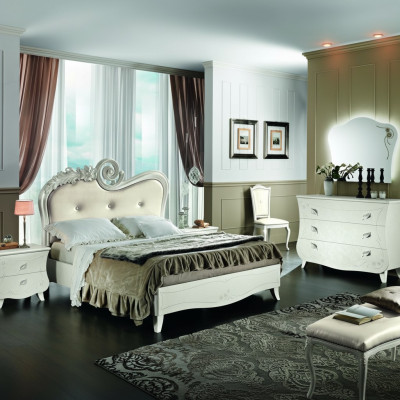 Design Möbel Klassisch Luxus Betten Neu Bett 2x Nachttisch Schlafzimmer Set 3tlg