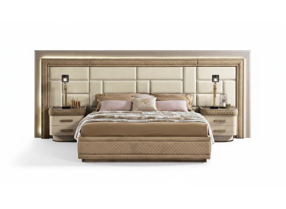 Design Möbel Modern Luxus Betten Neu Bett 2x Nachttisch 3 tlg. Schlafzimmer Set