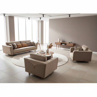 Sofagarnitur 311 Sitzer Set Design Sofa Polster Couchen Leder Italienische Möbel