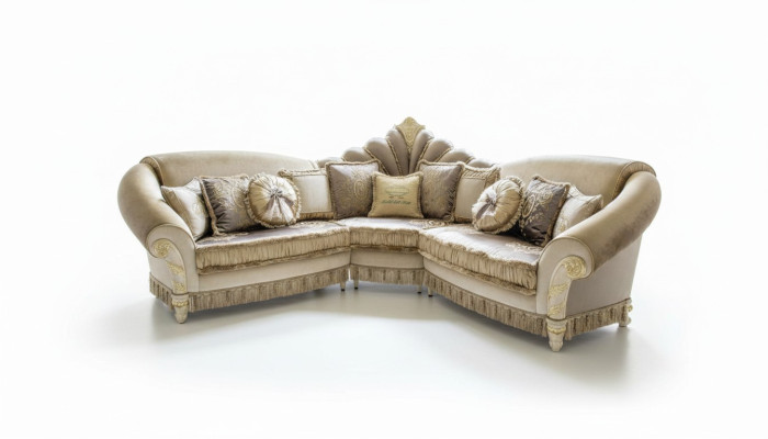 Sofa Stoffsofa Couch Wohnlandschaft Garnitur Design Modern Sofas Italien L-Form
