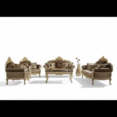 Italienische Sofa 3 Sitzer Samt Couch Polster Winchester 230 cm Braun Möbel Neu