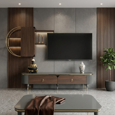 Holz design tv Möbel Regale Schrankwände Regal Wohn Wand Schränke Side Low Board