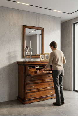 Kommode Spiegel Modern Kommoden Holz Design 2tlg. Schlafzimmer Garnitur Neu Set