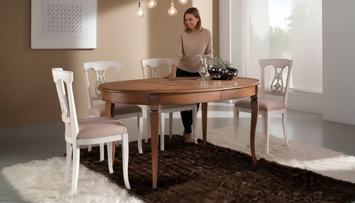 Esszimmer Wohnzimmer Esstische Tische Tisch Möbel Esstisch Naturholz Retro Style