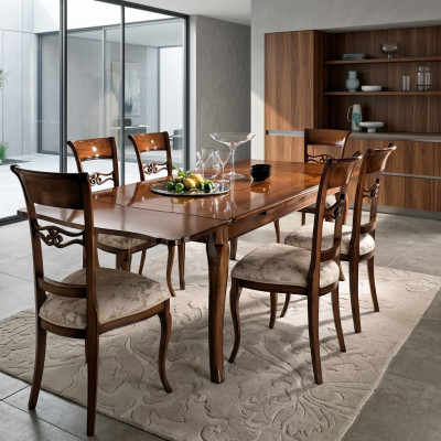 Moderner Tisch Esszimmer Schiebetisch Design Naturholz Esstisch Echtholz Möbel