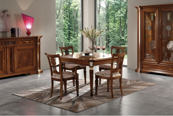Luxus Esstisch Ausziehbarer Tisch Holz Tische Modern Esszimmer Design Italien
