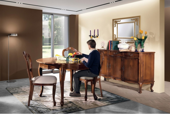 Schrank Wohn Zimmer Regal Luxus Holz Design Kommode Anrichte Side Braun Möbel