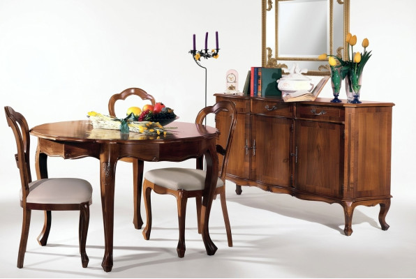 Schrank Wohn Zimmer Regal Luxus Holz Design Kommode Anrichte Side Braun Möbel