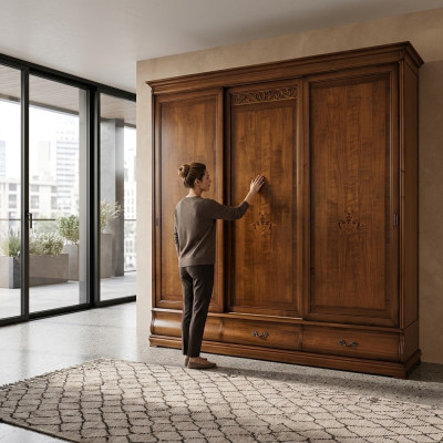 Kleiderschrank Schwebetüren Schrank Echzholz Luxus Schränke Italienische Möbel