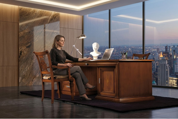 Designer Schreibtisch Tisch Möbel Büro Schreibtische Massivholz Tische Italien