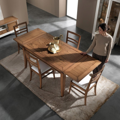Naturholz Esstisch Tisch Design Modernes Esszimmer Schiebetisch Neu
