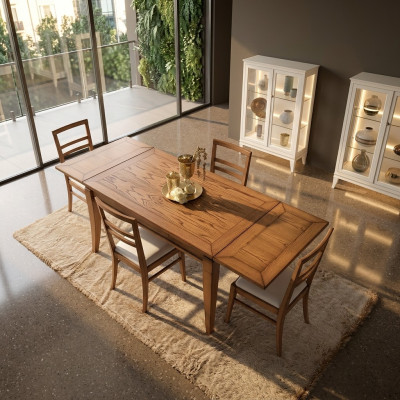 Naturholz Esstisch Tisch Design Modernes Esszimmer Schiebetisch Neu