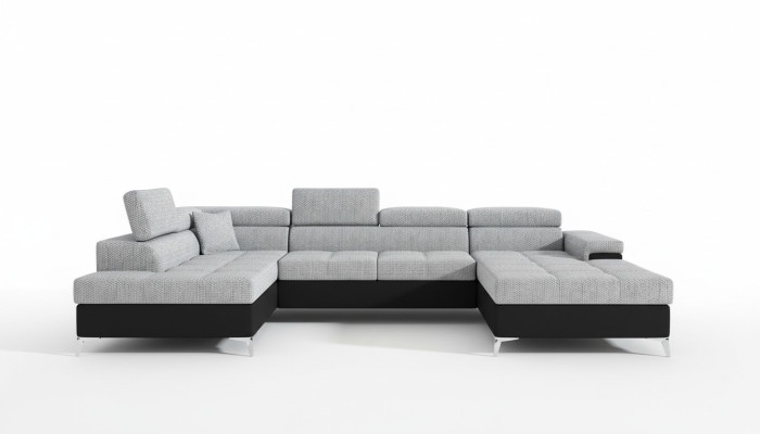 Stoff U-Form Couch Wohnlandschaft Ecksofa Garnitur Design Modern Sofa Modern Neu