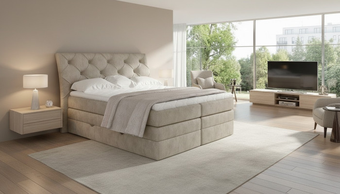 Luxus Schlafzimmer Bett Polster Chesterfield Boxspring Luxus Doppel Hotel