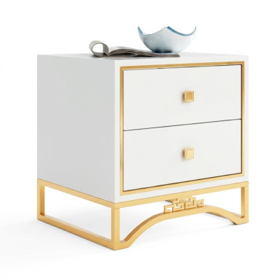 Tisch Nachttisch Sofa Tisch Beistelltisch Betttisch mit Schublade Weiß