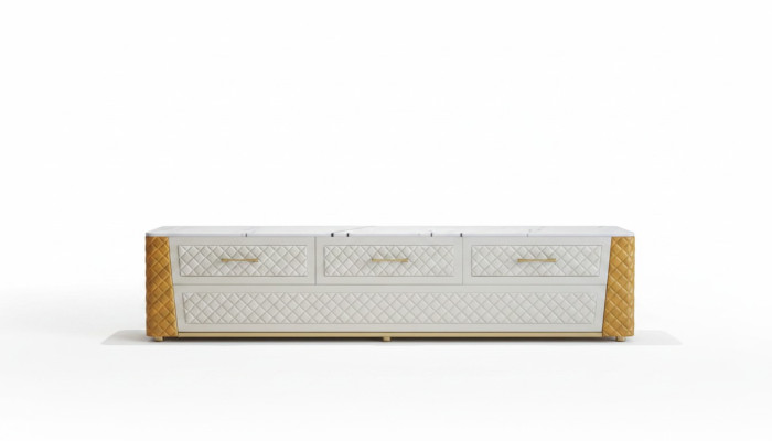Sideboard TV Lowboard RTV XXL Schrank Tisch Wohnzimmer Holz Marmor
