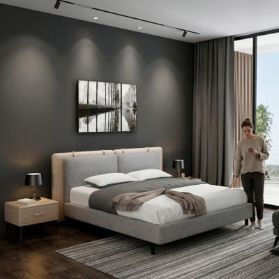 Doppelbett Bett Ehebett Design Luxus Luxur Betten Polsterbett Designbett