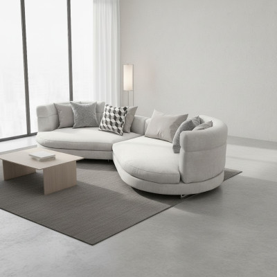 Runde big xxl Sofa 4 Sitzer Luxus Italien Design Rund Couch Luxus Polster Sofas