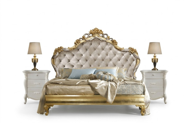 Schlafzimmer Luxus Set 4tlg. Bett + 2x Nachttisch + Chaiselongue Design Liege