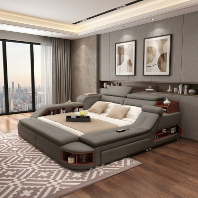 Exclusiv Bett Design Polster Betten Regal Save Tresor Ablagen Doppel