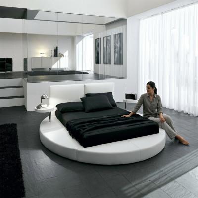 Rundes Bett Rund Design Betten Leder Doppel Hotel Gestell Luxus Schlaf