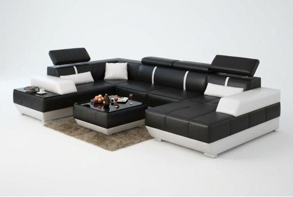 Design Wohnlandschaft U Form big Ecksofa Sofa Couch Polster xxl Garnitur
