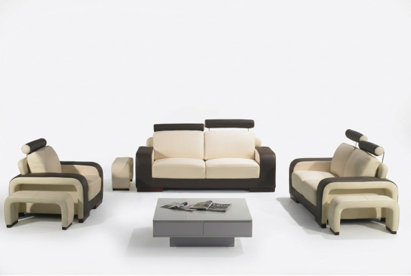 Ledersofa Sofagarnitur 3+2+1 Sitzer Set Deko Garnitur Polstersofa Couch