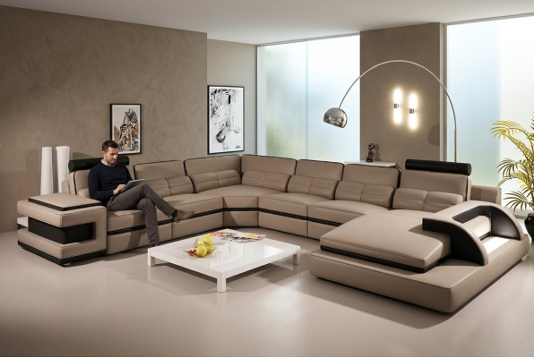 Designer Wohnlandschaft U-Form Couch Ecksofa Polster Garnitur Eckgarnitur Sofa