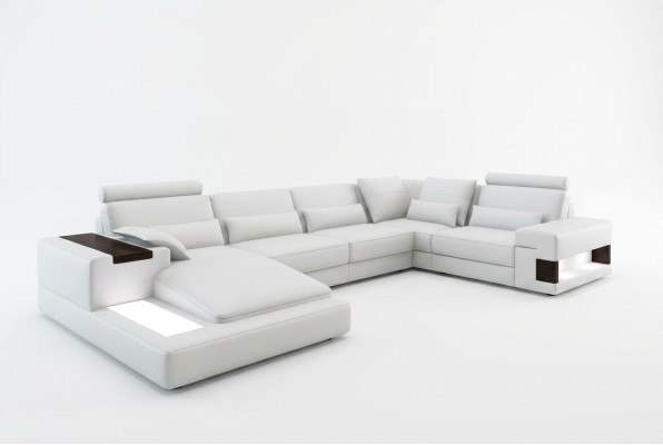 Marken Sofa Wohnlandschaft Ledersofa Couch Garnitur Wohnlandschaften