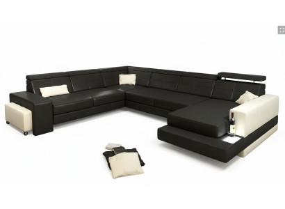 Designer Garnitur Eckgarnitur Wohnlandschaft U-Form Couch Ecksofa Polster