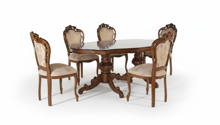 Klassischer Luxus Tisch Holz Tische Barock Rokoko Deko Antik Stil Ess Wohn