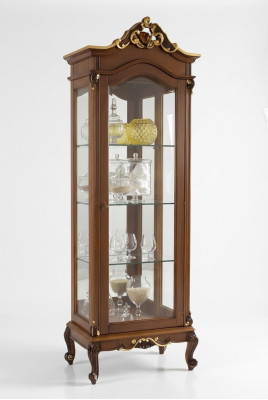 Edle Vitrine Antik Stil Barock Rokoko Klassisch Wohnzimmer Glas Schrank
