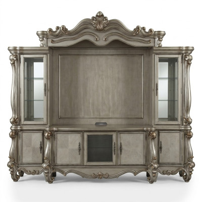 Wohnwand TV-Wand Anbauwand Wohnzimmer Schrank Geschnitzte Möbel