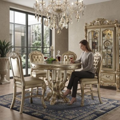 Runder Esszimmer Rund Tisch Holz Tische Runde Klassische Barock Rokoko Möbel Neu