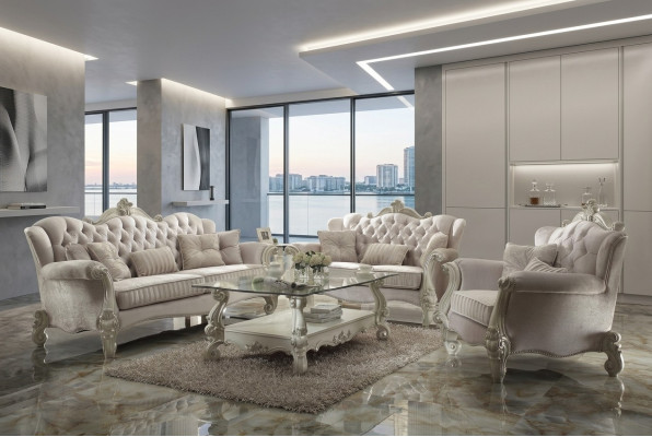 Sofagarnitur Couch Polster Klassik 3+1+1 Sitzer Set Design Sofas Polster