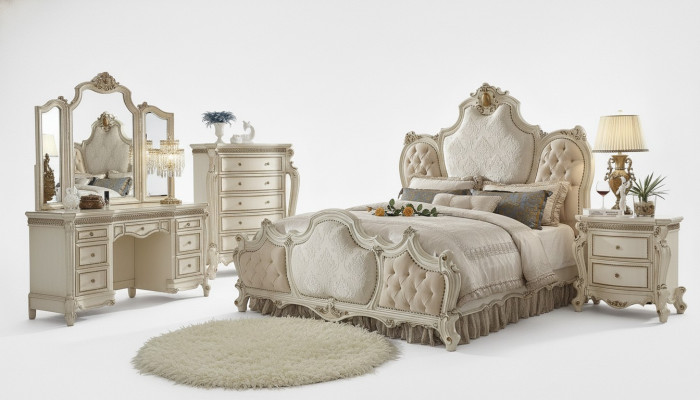 Luxus Kommode Anrichte Spiegel Barock Rokoko Klassische Möbel Holz Kommoden 2tlg