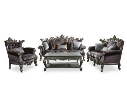 Sofagarnitur 3+2+1 Sitzer Design Sofa Polster Couchen Couch Luxus Barock