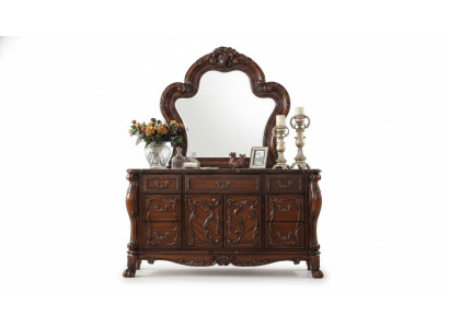 Kommoden Schrank mit Spiegel Edle Kommode Buffet Barock Rokoko Holz neu Anrichte
